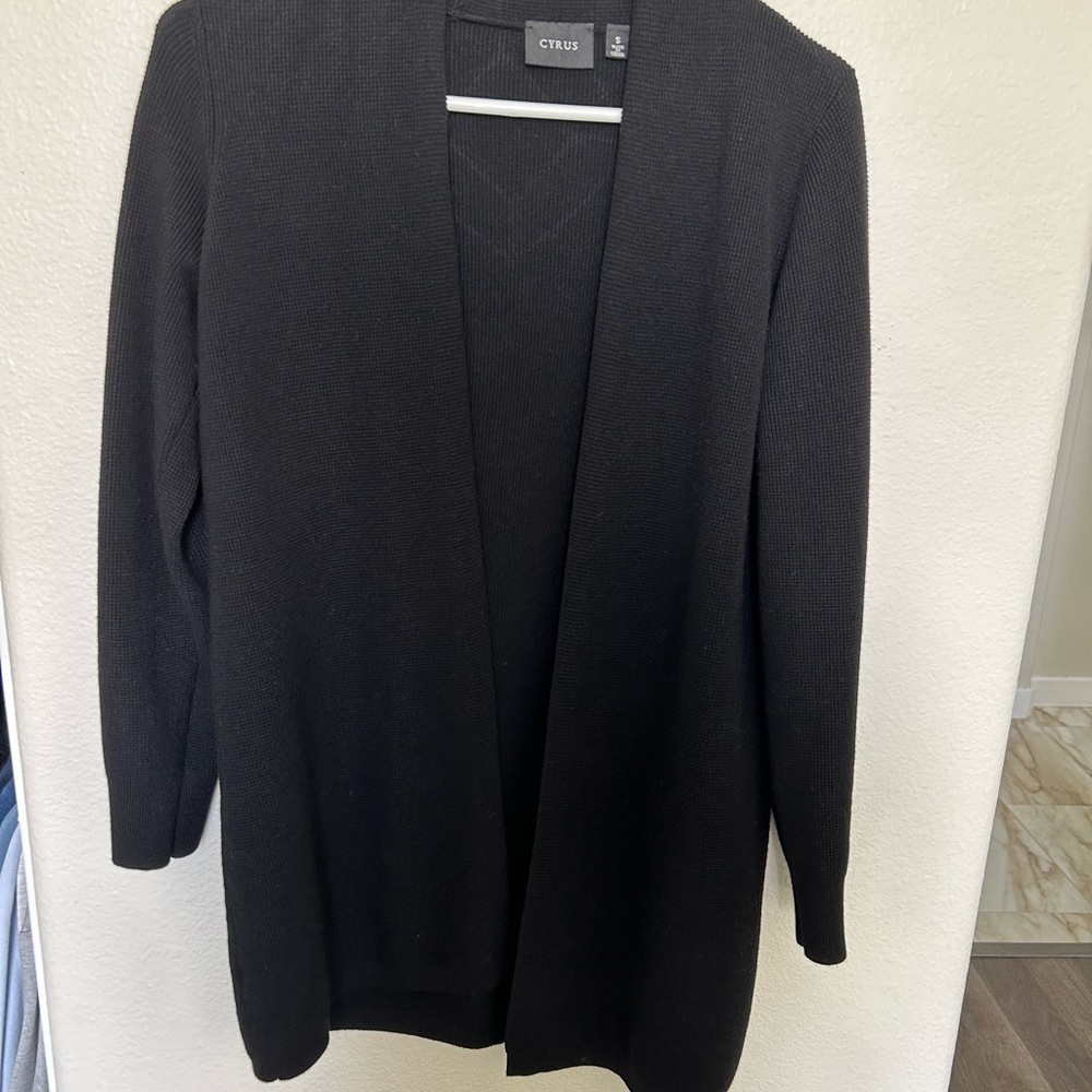 Black Knit Long Cardigan
